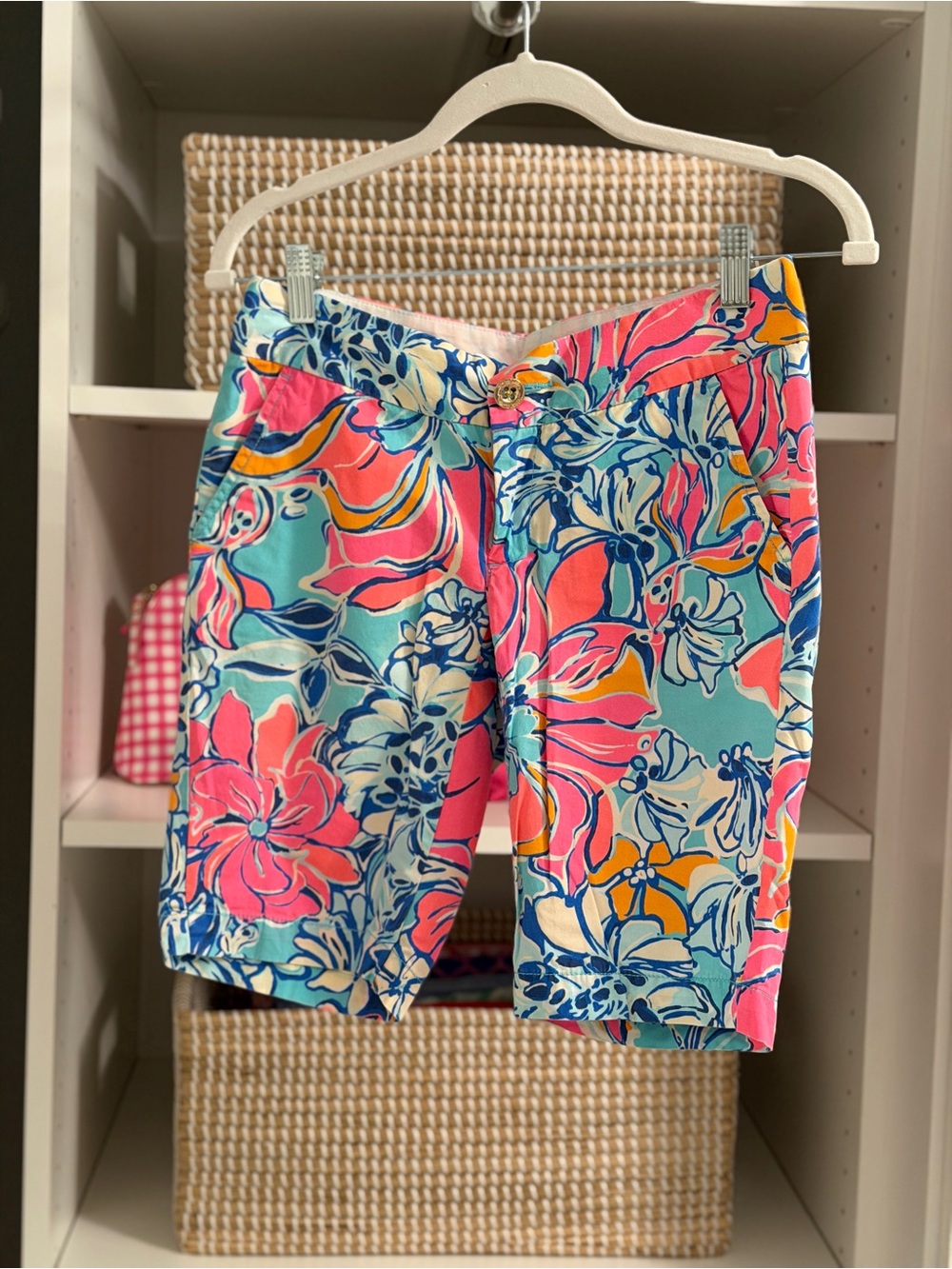 Lilly Pulitzer The Chipper 10” Inseam Shorts Floral Print Size 00